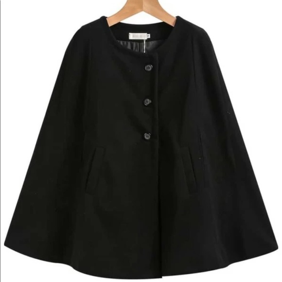 Button Cape Jacket - Picture 1 of 5